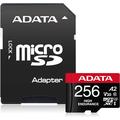 Cartão de memória microSDXC de alta resistência Adata com adaptador AUSDX256GUI3V30SHA2-RA1 - 256 GB