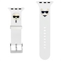 Bracelete Karl Lagerfeld Karl & Choupette para Apple Watch 7/SE/6/5/4/3/2/1 - 41mm/40mm/38mm - Branco