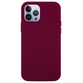 Capa de silicone líquido para iPhone 14 Pro - Vinho Vermelho