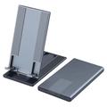 Suporte de telefone ajustável de alumínio Suporte de mesa para tablet totalmente dobrável Base para telefone Acessórios de escritório