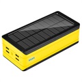 Power Bank Solar / Carregador Sem Fios Psooo PS-406 - 40000mAh - Amarelo