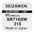 Bateria de óxido de prata Seizaiken 315 SR716SW - 1.55V
