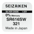 Bateria de óxido de prata Seizaiken 321 SR616SW - 1.55V
