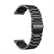 Bracelete em Aço Inoxidável Universal para Smartwatch - 22mm - Preto