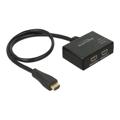 Delock HDMI Divisor de vídeo/áudio 