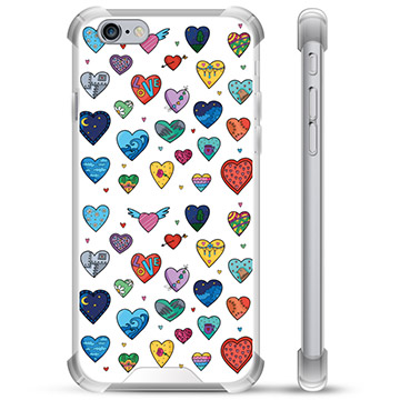 Capa Híbrida - iPhone 6 / 6S - Corações