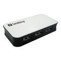 Hub USB 3.0 de 4 Portas Sandberg - Preto / Branco