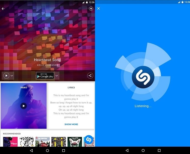 Shazam app Aplicação Shazam