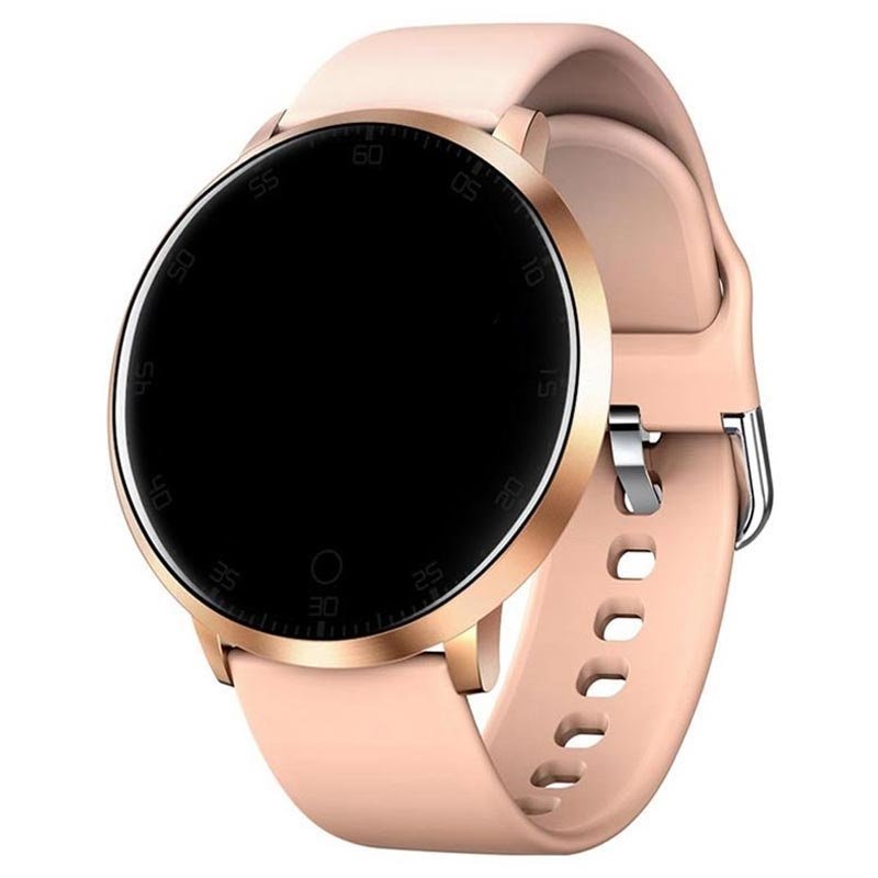Smartwatch em rosa com certificação IP68