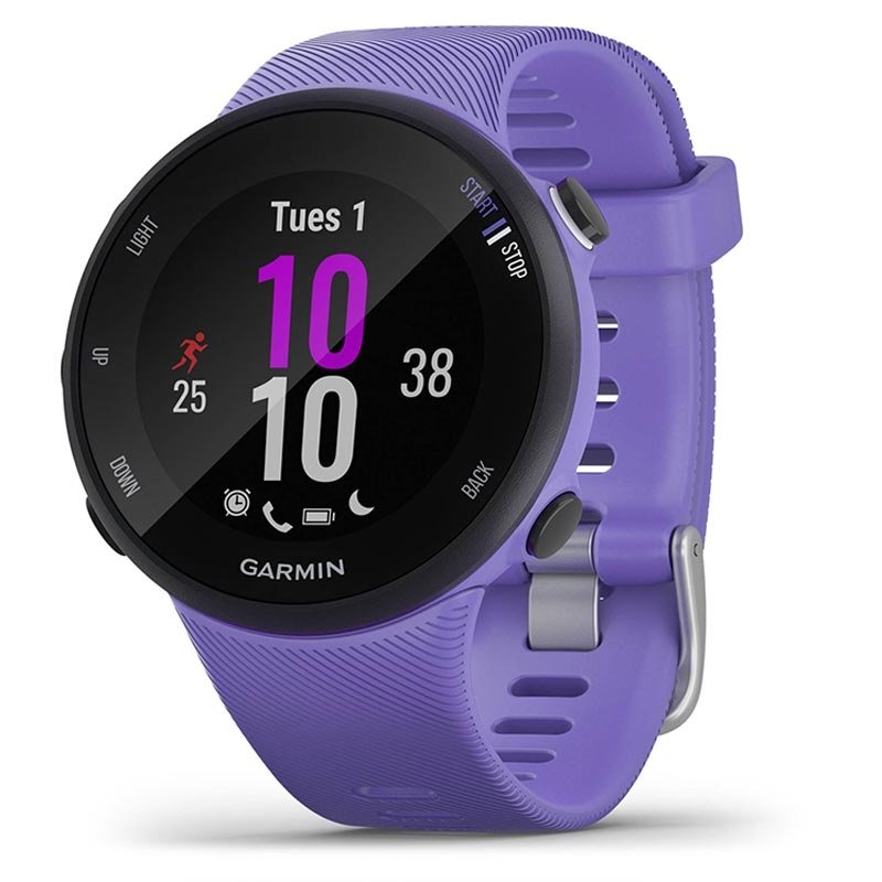 Smartwatch Garmin de cor roxa

