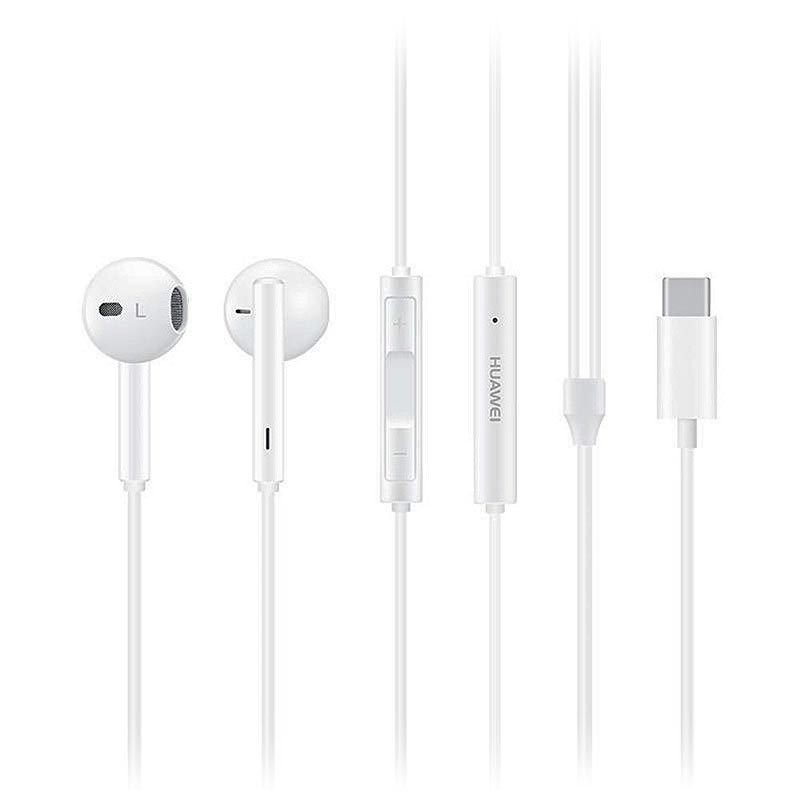 Auscultadores Huawei CM33 USB Type-C Fones de ouvido intra-auriculares Huawei CM33 para dispositivos USB-C
