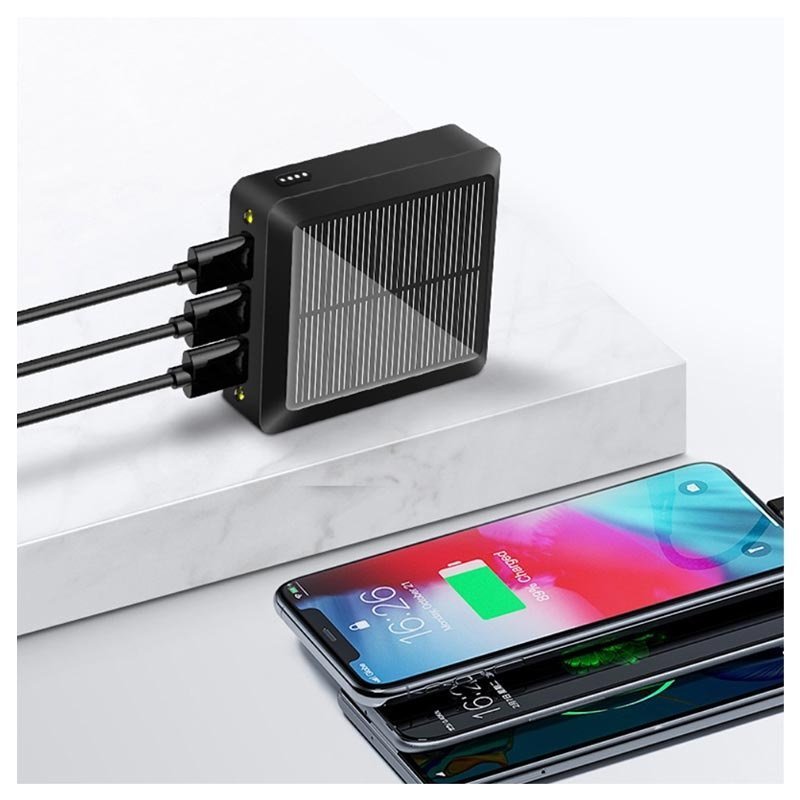 Carregador portátil multifuncional Carregar três dispositivos simultaneamente