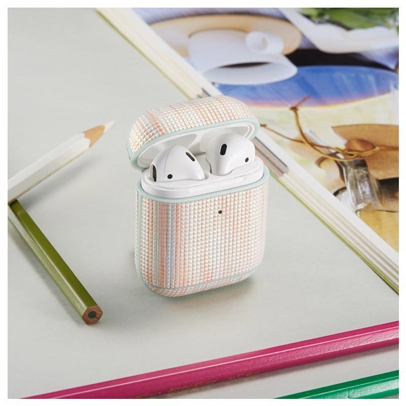 Capa de couro elegante para AirPods Capa de pele para Apple AirPods