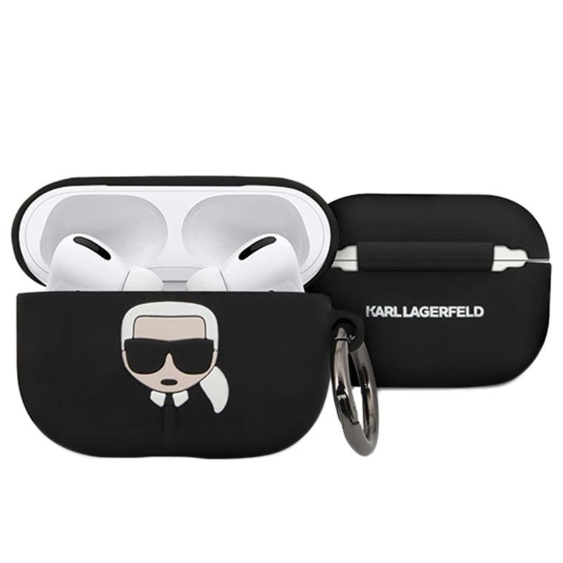 Capa de silicone para AirPods Pro com logotipo Karl Lagerfeld