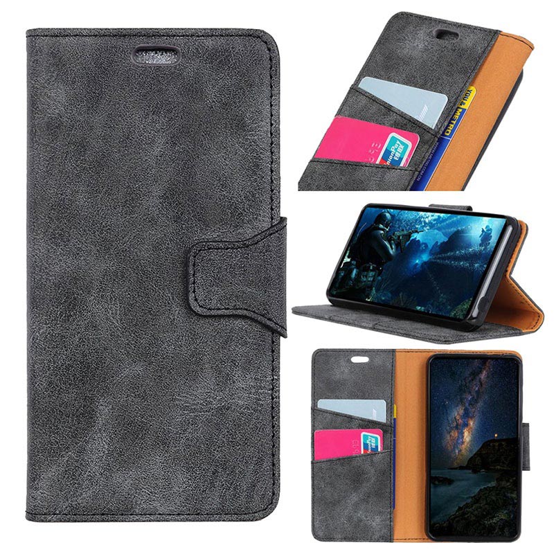 Capa tipo carteira da série vintage para iPhone XR Capa carteira para iPhone XR da série Vintage