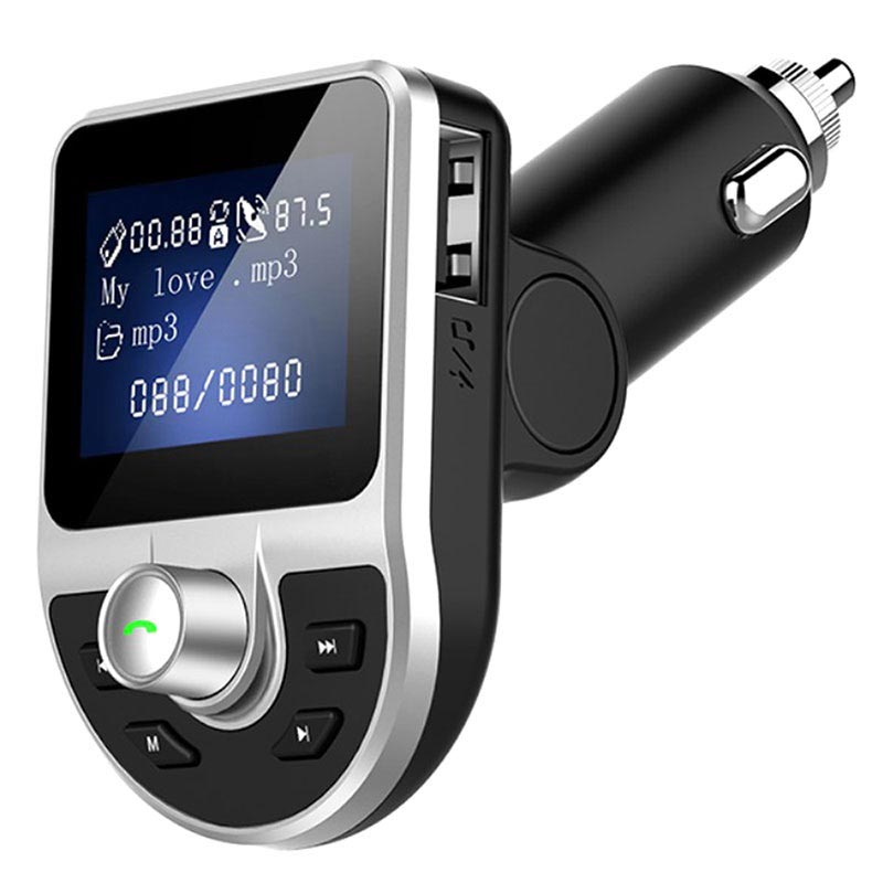 Carregador isqueiro USB Duplo & Transmissor FM Bluetooth