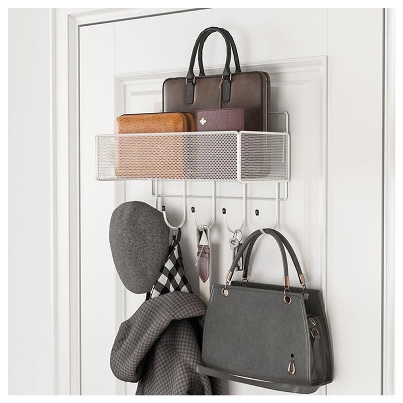 Cabide de cesta de malha de montagem na parede para produtos pesados