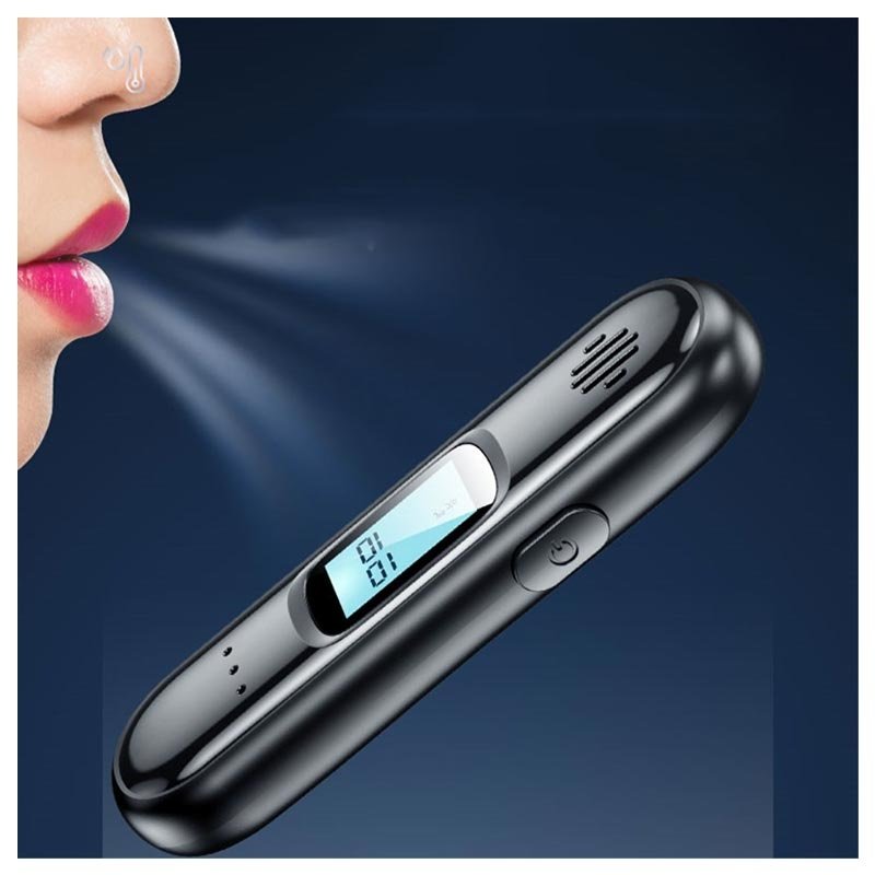 Testador de álcool/etilômetro sem contato T01 Etilômetro com display LED T01