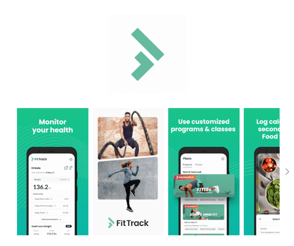 Aplicação de fitness FitTrack