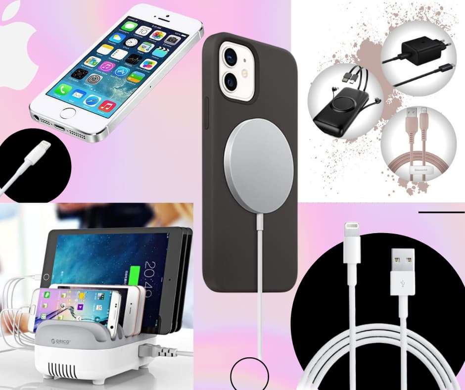 Carregadores, Adaptadores de Alimentação e Cabos Apple MagSafe Vários cabos de carrgamento, com e sem fio, e estação de carregamento, para dispositivos Apple