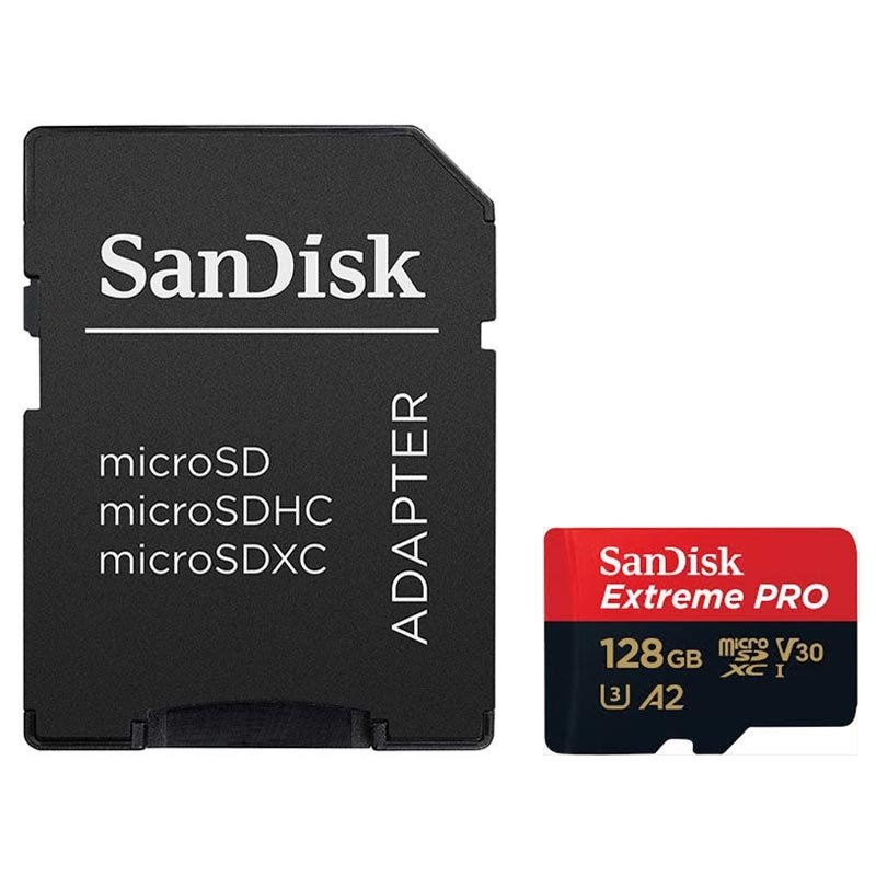 Cartão de memória SanDisk Extreme Pro MicroSDXC Cartão SanDisk Extreme Pro 128GB