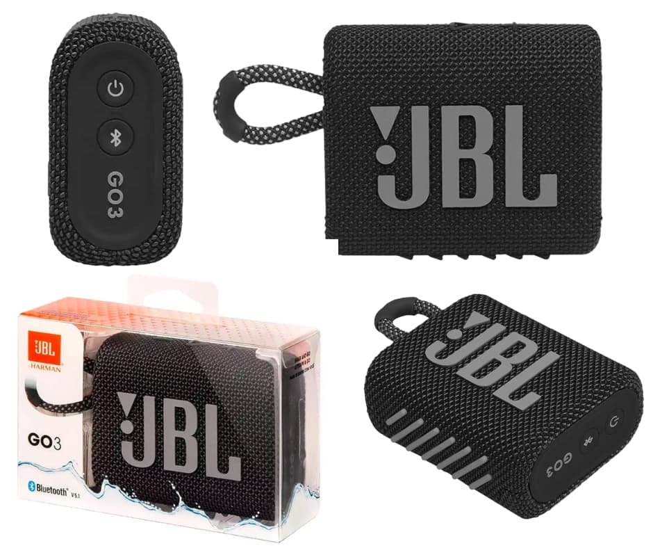 Alto-falante Bluetooth à prova de água JBL Go 3