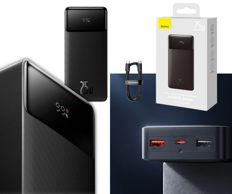 Powerbank Baseus Bipow Power bank com Visor LED Baseus Bipow