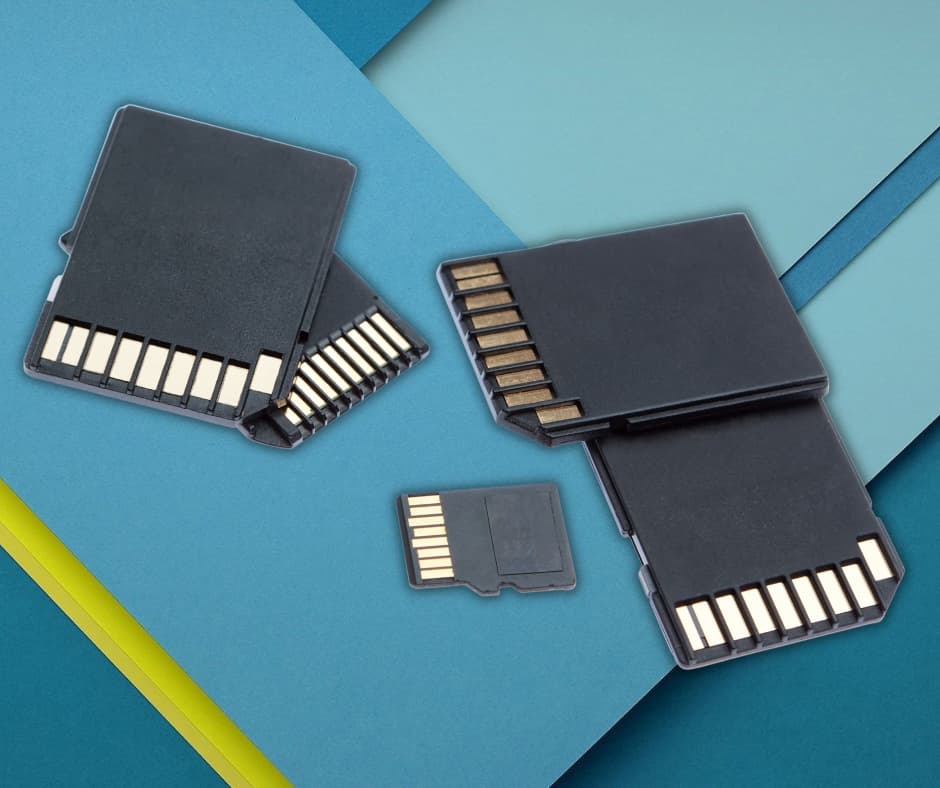 Diferentes tipos de cartões de memória Diferentes cartões de memória