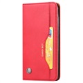 Bolsa tipo Carteira da Série Set para Cartões Samsung Galaxy Note20 Ultra - Vermelho