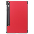 Folio case tripartida para Samsung Galaxy Tab S7/S8- Vermelho