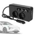Inversor de energia para automóvel de 12V DC para 220V AC 200W - Preto