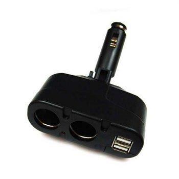 Carregador Isqueiro Universal USB Duplo com 2 Tomadas - 4.5A