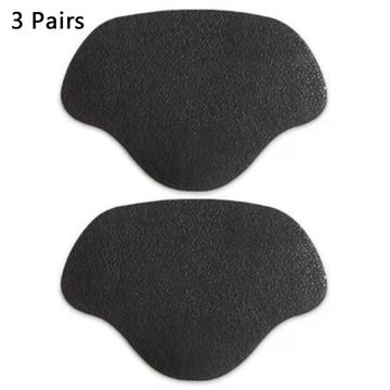 3 pares de protecções de calcanhar para sapatos e ténis, inserções de calcanhar - 8.5x5.8cm - preto