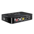 Adaptador 3 em 1 Bluetooth 5.0 Receptor Transmissor Rádio FM TF U-Disk Player com Microfone 3,5 mm AUX RCA para PC TV Carro - Preto