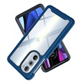 Capa 360 Série de Proteção para Motorola Edge 30 Pro - Azul / Transparente