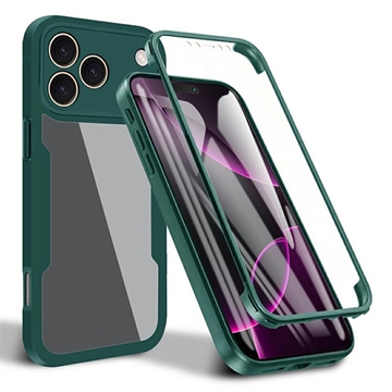 Capa 360 Série de Proteção iPhone 17 Pro Max - Verde / Transparente