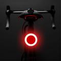 3664 Luz traseira de bicicleta criativa IPX2 à prova de água Luz LED pequena para bicicleta com suporte de carregamento USB para ciclismo ao ar livre - Circular