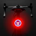 3664 Luz traseira de bicicleta criativa IPX2 à prova de água Luz LED pequena para bicicleta com suporte de carregamento USB para ciclismo ao ar livre - Taurus