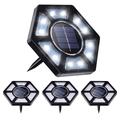 Conjunto de 4 luzes solares de solo / lâmpadas de jardim à prova de água - 12 LEDs brancos