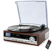 Gira-discos Camry CR 1168 com Bluetooth/ MP3/ USB/ SD/ gravação