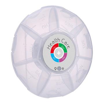 Organizador de comprimidos inteligente para 7 dias com 5 alarmes programáveis - Cinzento