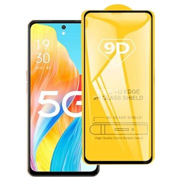 Protector de Ecrã de Vidro Temperado 9D para Oppo A1 - Borda Preta