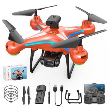 Drone com Câmara Dupla HD & Controlo Remoto AE11 (Embalagem aberta - Satisfatório) - Cor-de-Laranja