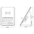 Rádio Despertador / Coluna Bluetooth com Carregador Sem Fios AFK BT512 - Cinzento