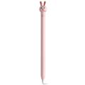 AHASTYLE PT129-1 para Apple Pencil 1ª Geração Caneta Stylus Capa Silikone - Coelho Rosa