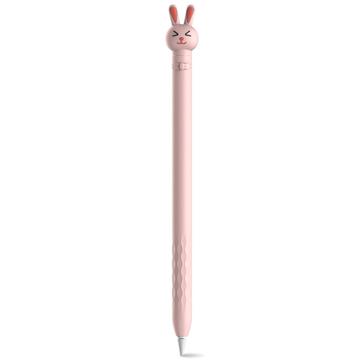 AHASTYLE PT129-1 para Apple Pencil 1ª Geração Caneta Stylus Capa Silikone - Coelho Rosa