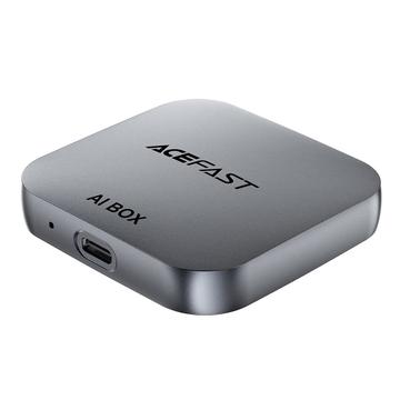 Acefast QC2 Caixa AI sem fios para CarPlay/Android Auto - Cinzento