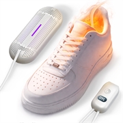 Secador de sapatos UV ajustável com temporizador - Tamanho do sapato 28-45 - Branco