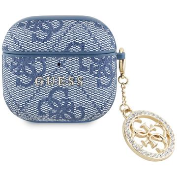 Capa para AirPods 4 Guess 4G Strass Charm - Azul