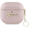 Capa AirPods 4 Guess Metallic Script Charm - Rosa